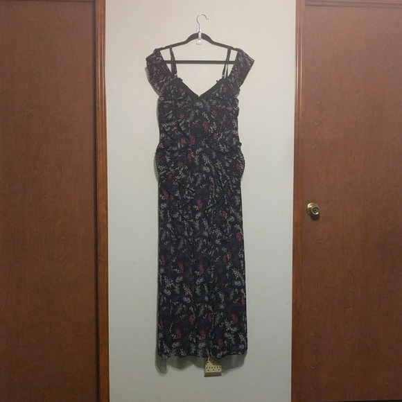 Lane Bryant Ruffle Off the Shoulder Maxi Dress 14 - Picture 1 of 4